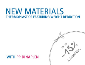 New thermoplastics  materials featuring weight reduction